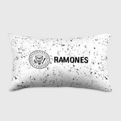 Подушка-антистресс Ramones glitch на светлом фоне: надпись и символ