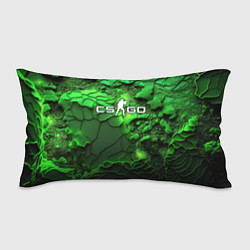 Подушка-антистресс CS GO green abstract, цвет: 3D-принт