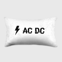Подушка-антистресс AC DC glitch на светлом фоне: надпись и символ