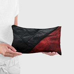 Подушка-антистресс Черно - красная кожа, цвет: 3D-принт — фото 2