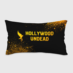 Подушка-антистресс Hollywood Undead - gold gradient: надпись и символ