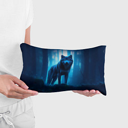 Подушка-антистресс Волк в ночном лесу, цвет: 3D-принт — фото 2
