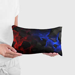 Подушка-антистресс Синие черные красные плиты, цвет: 3D-принт — фото 2