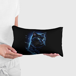 Подушка-антистресс Черный кот - брызги воды, цвет: 3D-принт — фото 2