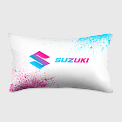 Подушка-антистресс Suzuki neon gradient style: надпись и символ