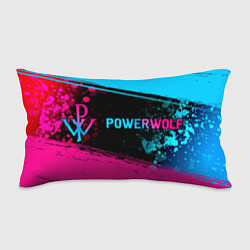 Подушка-антистресс Powerwolf - neon gradient: надпись и символ