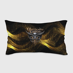 Подушка-антистресс Baldurs Gate 3 logo gold black, цвет: 3D-принт