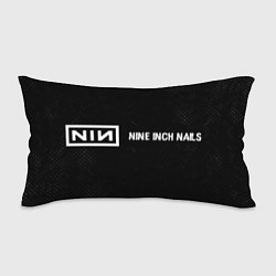 Подушка-антистресс Nine Inch Nails glitch на темном фоне: надпись и с