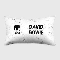 Подушка-антистресс David Bowie glitch на светлом фоне: надпись и симв
