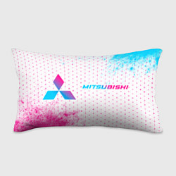 Подушка-антистресс Mitsubishi neon gradient style: надпись и символ