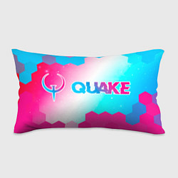 Подушка-антистресс Quake neon gradient style: надпись и символ