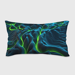 Подушка-антистресс Зеленая кислотная текстура с плитами, цвет: 3D-принт
