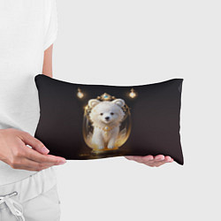 Подушка-антистресс Белый медвежонок с фонариками, цвет: 3D-принт — фото 2