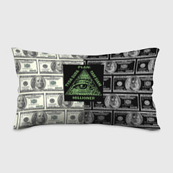Подушка-антистресс План миллионера на фоне доллара, цвет: 3D-принт