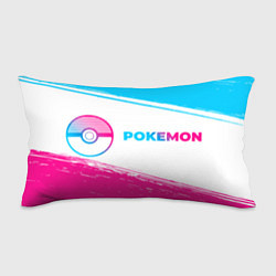 Подушка-антистресс Pokemon neon gradient style: надпись и символ