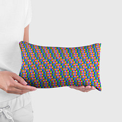 Подушка-антистресс Разноцветные маленькие квадраты, цвет: 3D-принт — фото 2
