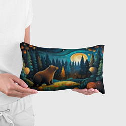 Подушка-антистресс Хозяин тайги: медведь в лесу, цвет: 3D-принт — фото 2