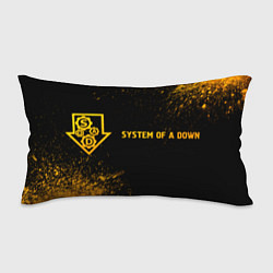 Подушка-антистресс System of a Down - gold gradient по-горизонтали, цвет: 3D-принт