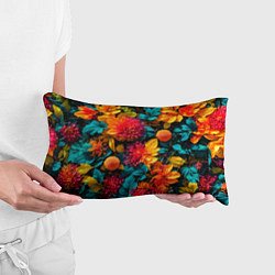 Подушка-антистресс Яркие шикарные цветы узор, цвет: 3D-принт — фото 2