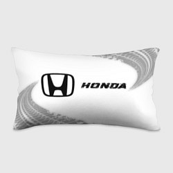 Подушка-антистресс Honda speed на светлом фоне со следами шин по-гори, цвет: 3D-принт