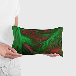 Подушка-антистресс Волнистые линии зелёные и красные, цвет: 3D-принт — фото 2
