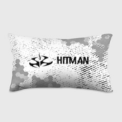 Подушка-антистресс Hitman glitch на светлом фоне по-горизонтали, цвет: 3D-принт