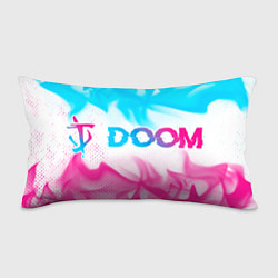 Подушка-антистресс Doom neon gradient style по-горизонтали, цвет: 3D-принт