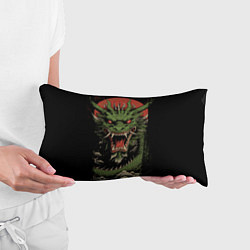 Подушка-антистресс Зеленый дракон с открытой пастью, цвет: 3D-принт — фото 2