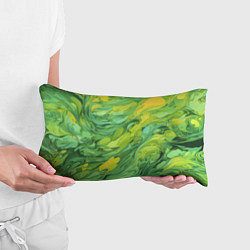 Подушка-антистресс Зелено желтая краска, цвет: 3D-принт — фото 2