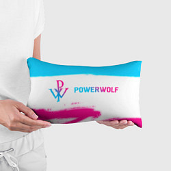 Подушка-антистресс Powerwolf neon gradient style по-горизонтали, цвет: 3D-принт — фото 2