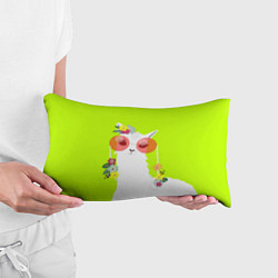 Подушка-антистресс Лама - альпака в розовых очках, цвет: 3D-принт — фото 2