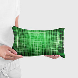 Подушка-антистресс Зелёные неоновые полосы киберпанк, цвет: 3D-принт — фото 2