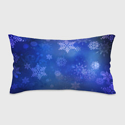 Подушка-антистресс Декоративные снежинки на фиолетовом, цвет: 3D-принт