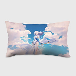 Подушка-антистресс Девушка на фоне неба, цвет: 3D-принт