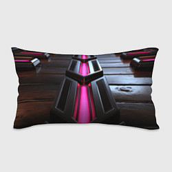 Подушка-антистресс Розовые неоновые вставки в черной конструкции