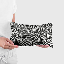 Подушка-антистресс Шкура зебры черно - белая графика, цвет: 3D-принт — фото 2
