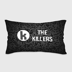 Подушка-антистресс The Killers glitch на темном фоне по-горизонтали