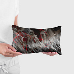 Подушка-антистресс Дым и красные узоры, цвет: 3D-принт — фото 2