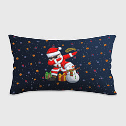 Подушка-антистресс Санта Клаус и снеговик, цвет: 3D-принт