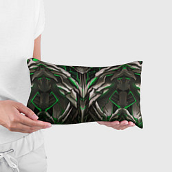 Подушка-антистресс Зелёная кибер броня модерн, цвет: 3D-принт — фото 2
