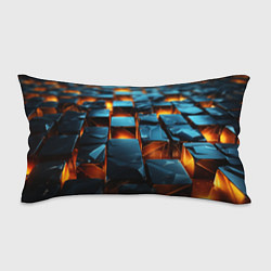 Подушка-антистресс Темные плитки в лаве, цвет: 3D-принт