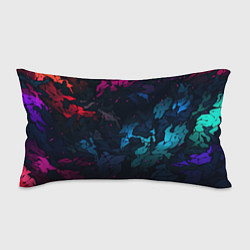 Подушка-антистресс Темная цветная абстракция пятнами, цвет: 3D-принт