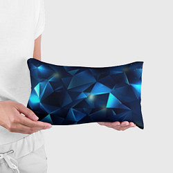 Подушка-антистресс Синяя геометрическая абстракция, цвет: 3D-принт — фото 2