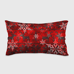 Подушка-антистресс Рождественские узоры снежинки, цвет: 3D-принт