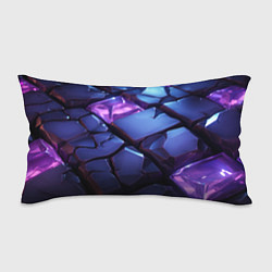 Подушка-антистресс Фиолетовые неоновые плиты, цвет: 3D-принт