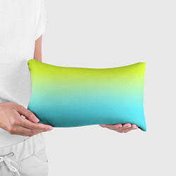 Подушка-антистресс Ярко-зеленый и бирюзовый градиент, цвет: 3D-принт — фото 2