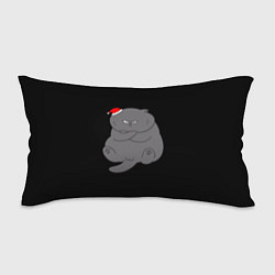 Подушка-антистресс Толстый новогодний кот, цвет: 3D-принт