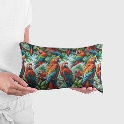 Подушка-антистресс Попугаи Ара - тропики джунгли, цвет: 3D-принт — фото 2