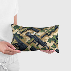 Подушка-антистресс Counter Strike - pixel military pattern, цвет: 3D-принт — фото 2