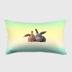 Подушка-антистресс Два пушистых кролика, цвет: 3D-принт
